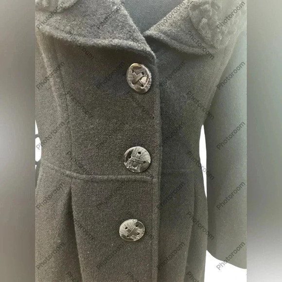 Anthropologie Nick &Mo Women’s size M Peacoat Black Wool - Picture 6 of 9
